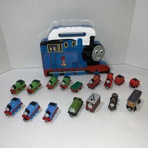 Thomas The Tank Engine Train case ERTL 2001 full of ERTL Take and Play Lot